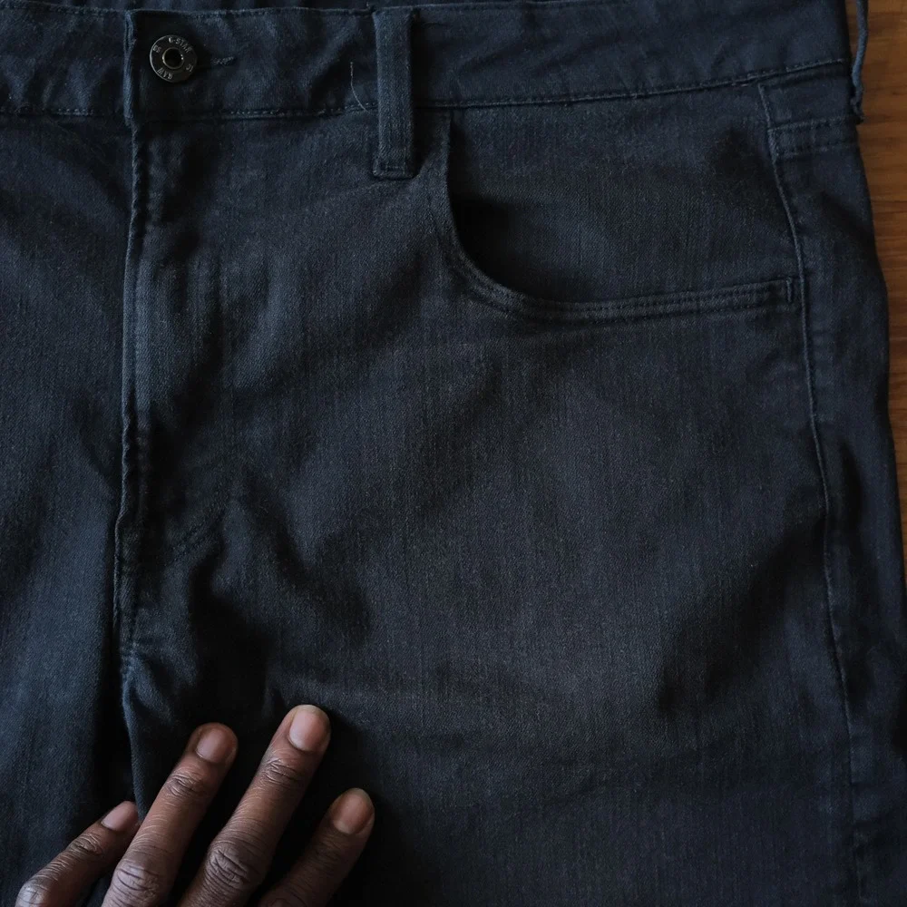 G-Star Raw 3301 Shorts Mens Black Slim Streetwear 38 Denim Casual Designer